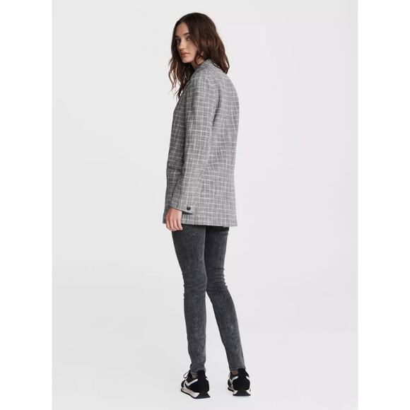 Rag & Bone Ames Deconstructed Check Cotton Relaxed Fit Blazer - Picture 6 of 16